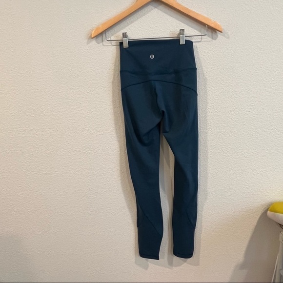 Lululemon In Movement teal blue leggings/tights size 2 - Picture 12 of 14